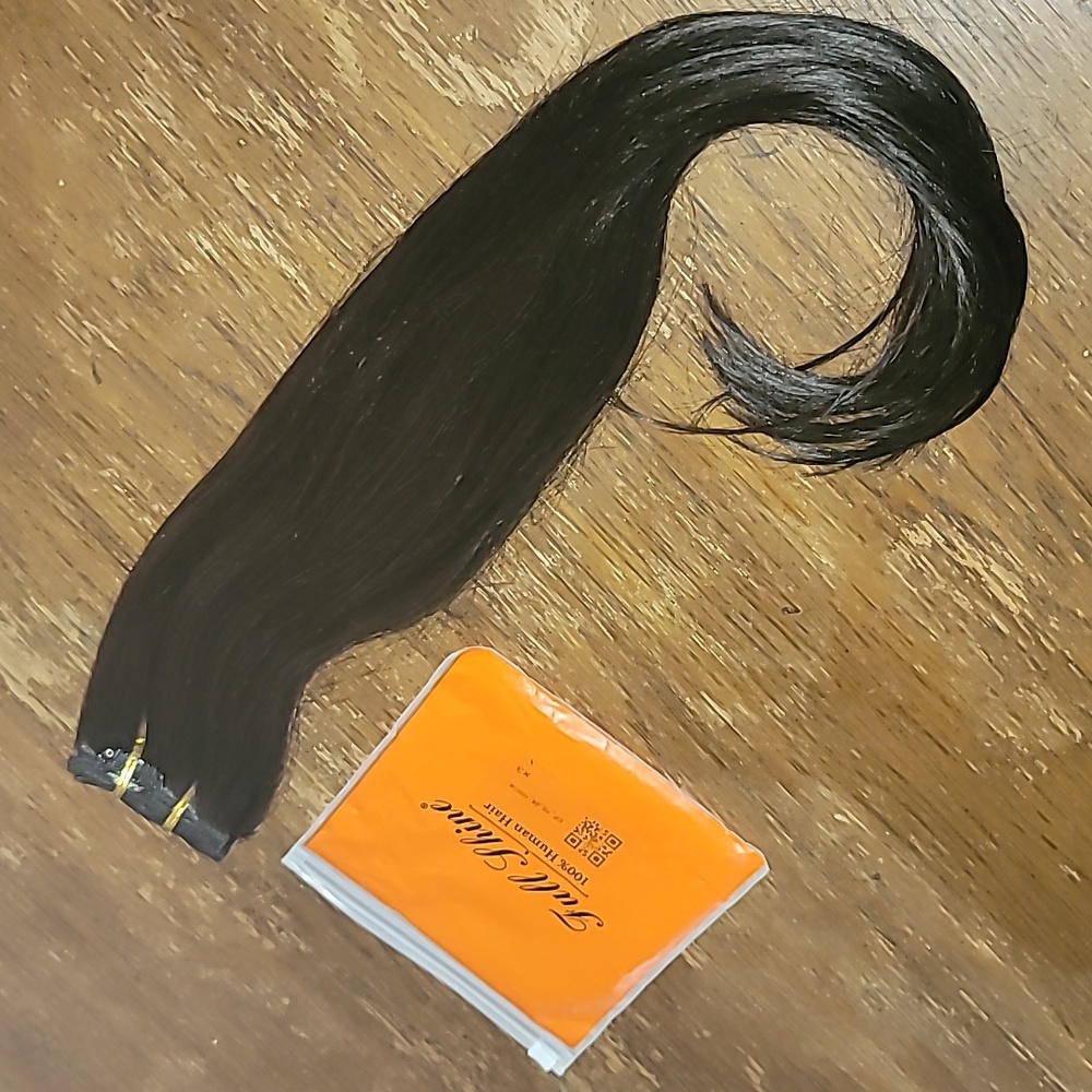 24" High Quality Human Hair Clip In Extensions